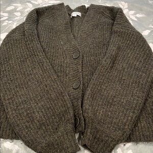 And Now This Women's Green Cardigan Sweater